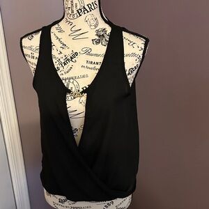 Love J Black Sleeveless Blouse